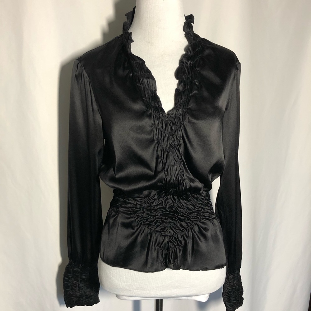 View Silk Ruffled Top